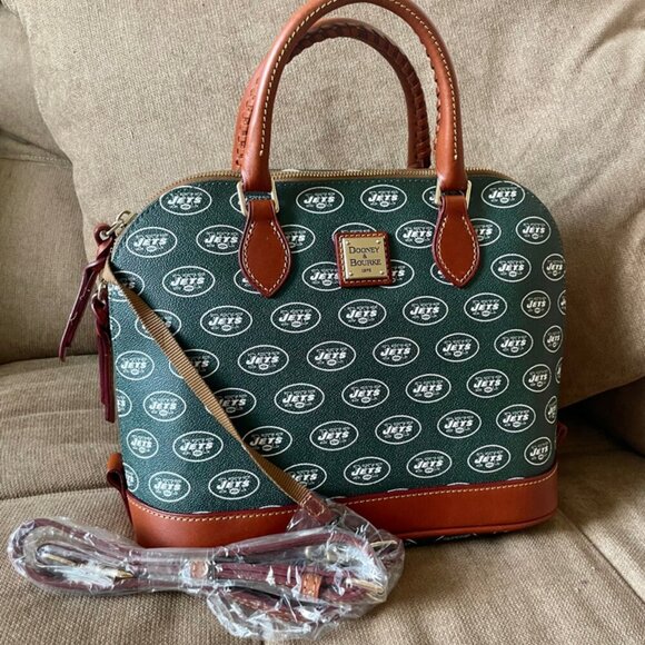 NFL NEW YORK JETS FOOTBALL DOONEY & BOURKE SATCHEL CROSSBODY BAG FAN / TAILGATE - Picture 16 of 16